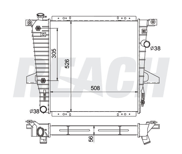 1997 FORD EXPLORER 4.0 L RADIATOR REA41-1728A