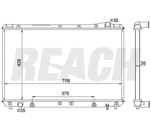 1994 LEXUS ES300 3.0 L RADIATOR REA41-1746A