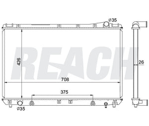 1994 LEXUS ES300 3.0 L RADIATOR REA41-1746A