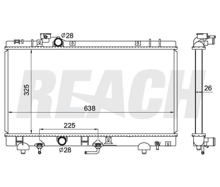 1997 TOYOTA TERCEL 1.5 L RADIATOR REA41-1750A