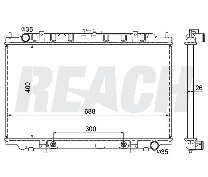 1996 NISSAN MAXIMA 3.0 L RADIATOR REA41-1752A
