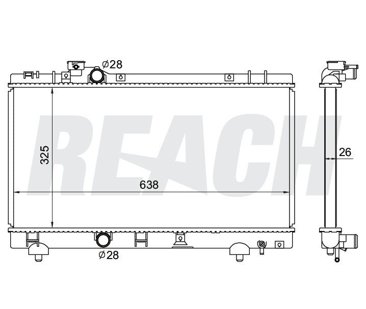 1995 TOYOTA TERCEL 1.5 L RADIATOR REA41-1758A