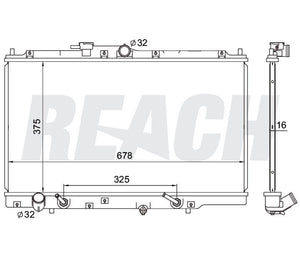 1999 ACURA CL 3.0 L RADIATOR REA41-1776A