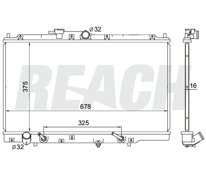 1997 ACURA CL 3.0 L RADIATOR REA41-1776A