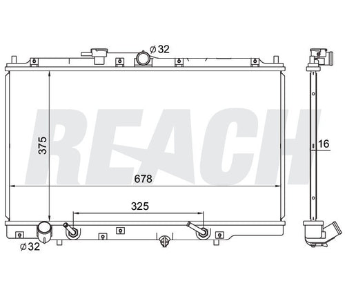 1998 ACURA CL 3.0 L RADIATOR REA41-1776A
