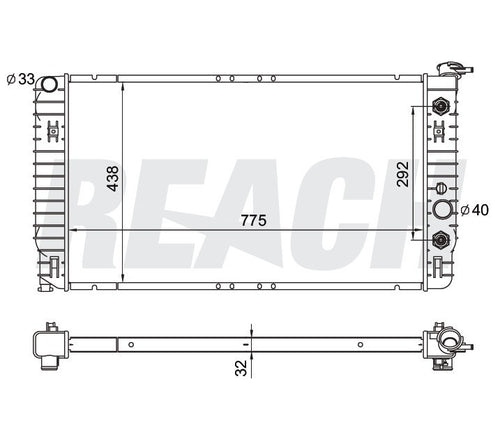 1995 BUICK RIVIERA 3.8 L RADIATOR REA41-1777A
