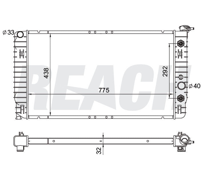 1995 BUICK RIVIERA 3.8 L RADIATOR REA41-1777A
