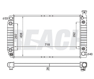 1997 GMC C1500 4.3 L RADIATOR REA41-1790A