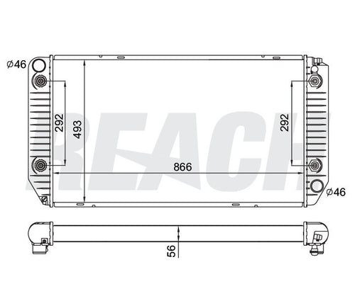 1995 GMC P3500 6.5 L RADIATOR REA41-1809A