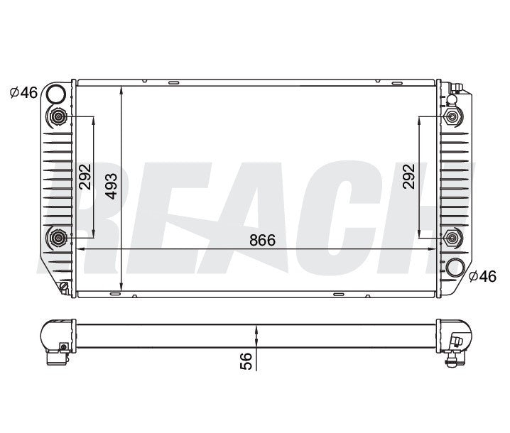 1994 GMC P3500 6.5 L RADIATOR REA41-1809A