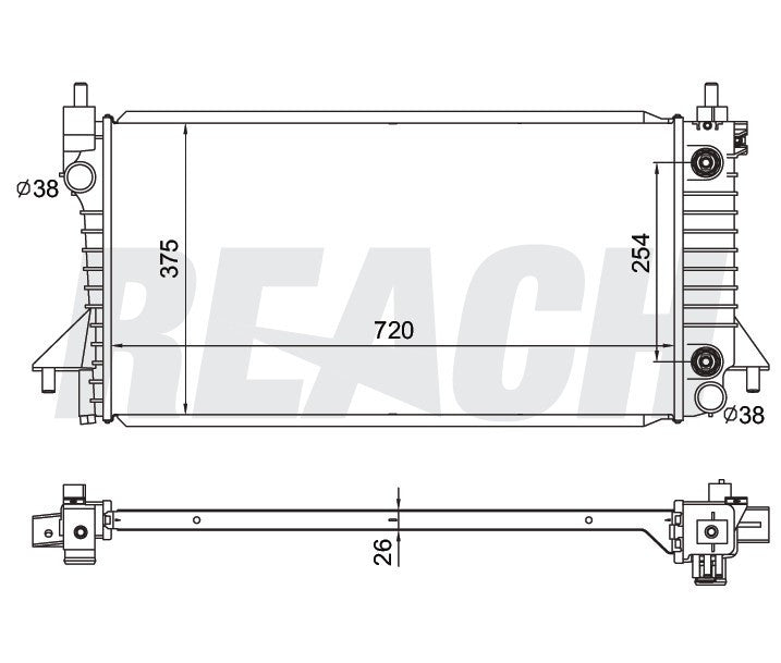 1996 MERCURY SABLE 3.0 L RADIATOR REA41-1830A