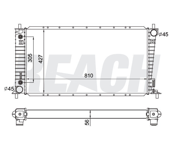 1997 FORD F-250 4.6 L RADIATOR REA41-1831A