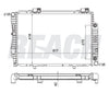 1994 MERCEDES-BENZ C280 2.8 L RADIATOR REA41-1845A