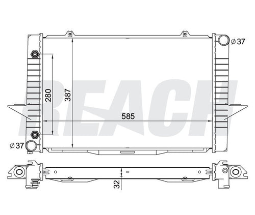 1998 VOLVO V70 2.4 L RADIATOR REA41-1851A
