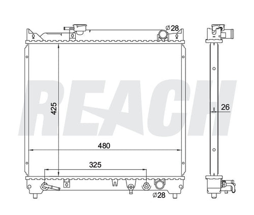 1998 SUZUKI SIDEKICK 1.6 L RADIATOR REA41-1864A