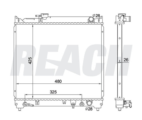 1992 SUZUKI SIDEKICK 1.6 L RADIATOR REA41-1864A