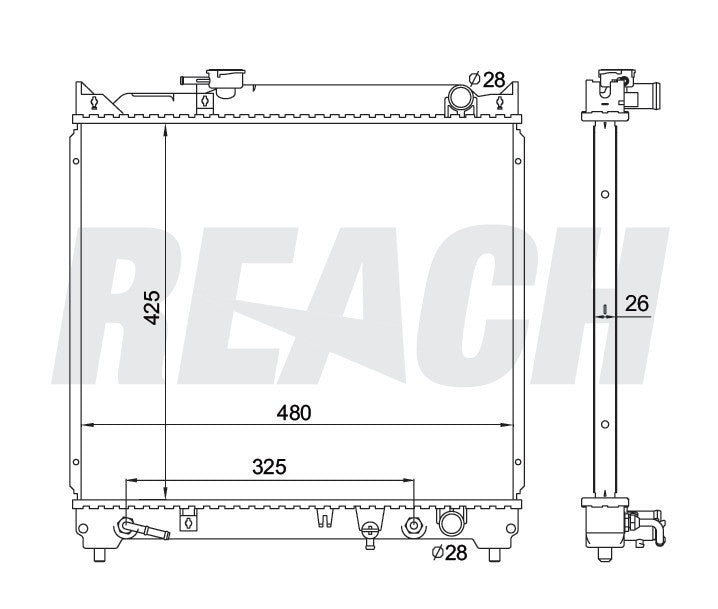 1997 GEO TRACKER 1.6 L RADIATOR REA41-1864A
