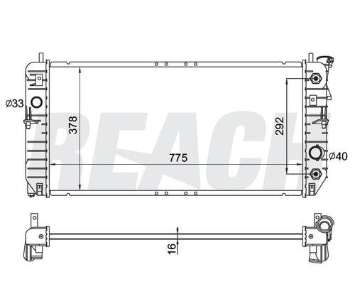 1997 BUICK PARK AVENUE 3.8 L RADIATOR REA41-1880A