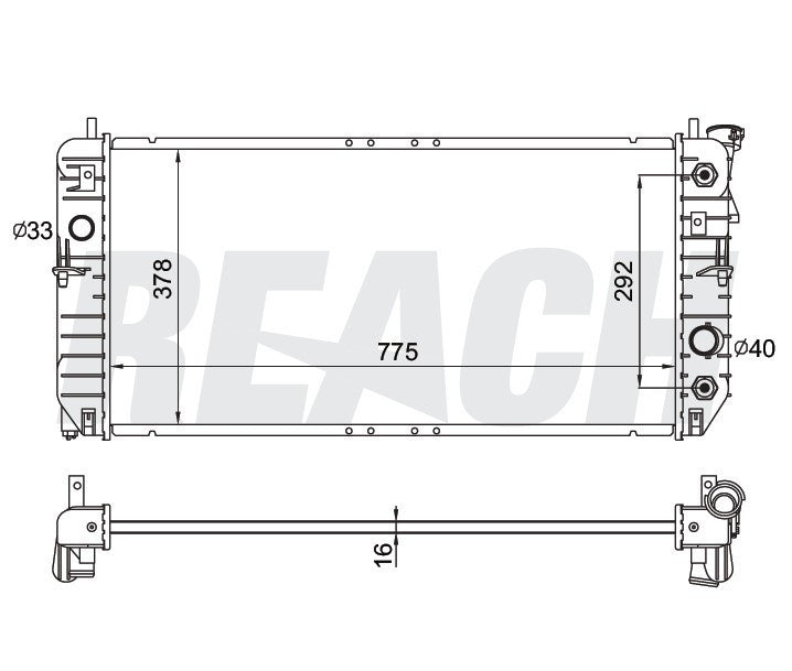 1998 BUICK PARK AVENUE 3.8 L RADIATOR REA41-1880A