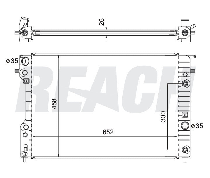 1998 CADILLAC CATERA 3.0 L RADIATOR REA41-1881A