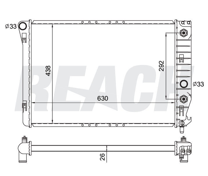 2004 CHEVROLET CORVETTE 5.7 L RADIATOR REA41-1885A