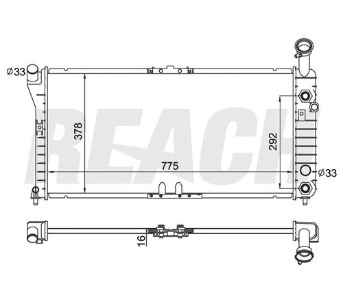 1998 BUICK REGAL 3.8 L RADIATOR REA41-1889A