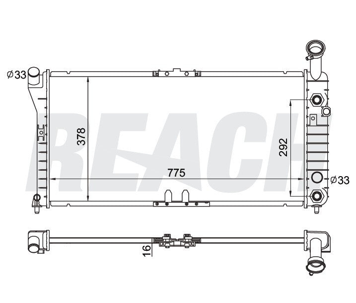1998 BUICK REGAL 3.8 L RADIATOR REA41-1889A