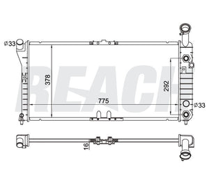2000 PONTIAC MONTANA 3.4 L RADIATOR REA41-1889A