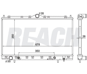 1998 DODGE AVENGER 2.5 L RADIATOR REA41-1892A