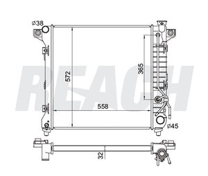 1998 DODGE DURANGO 5.2 L RADIATOR REA41-1905A