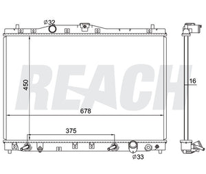 1998 ACURA RL 3.5 L RADIATOR REA41-1912A