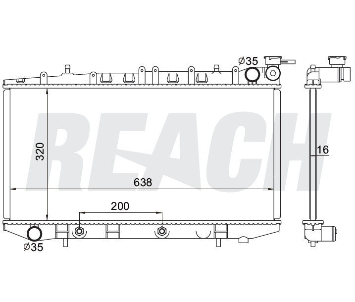 1994 NISSAN SENTRA 2.0 L RADIATOR REA41-1976A
