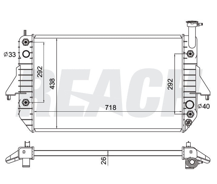 2005 CHEVROLET ASTRO 4.3 L RADIATOR REA41-2003A