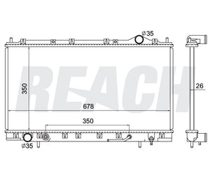 1998 EAGLE TALON 2.0 L RADIATOR REA41-2023A