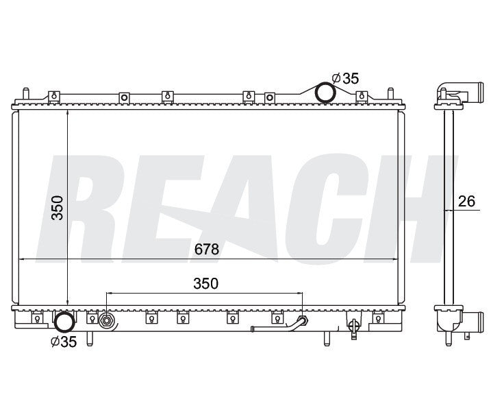 1998 EAGLE TALON 2.0 L RADIATOR REA41-2023A