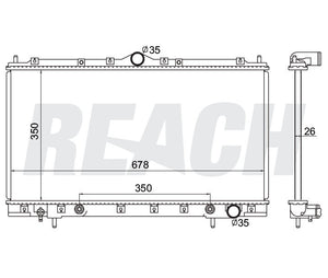 1998 EAGLE TALON 2.0 L RADIATOR REA41-2024A