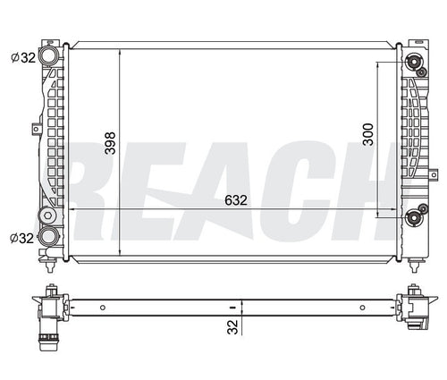 1998 AUDI A4 QUATTRO 1.8 L RADIATOR REA41-2034A