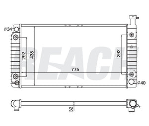 1997 GMC SAVANA 3500 5.7 L RADIATOR REA41-2042A