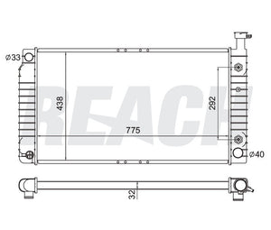 1999 GMC SAVANA 1500 5.7 L RADIATOR REA41-2044A