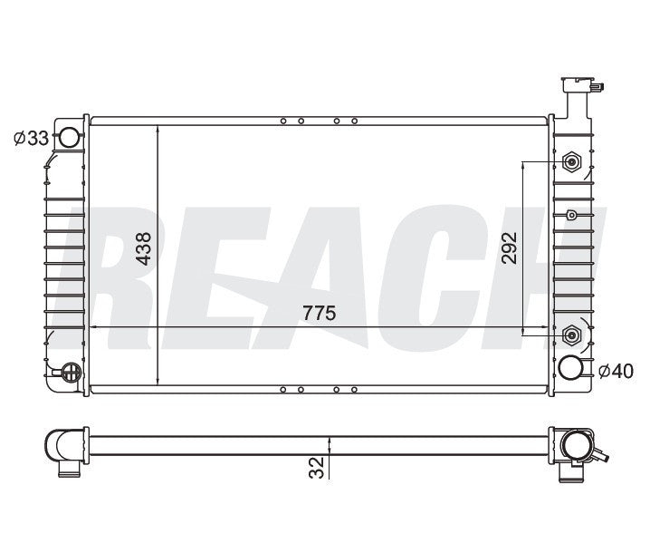 1999 GMC SAVANA 1500 5.7 L RADIATOR REA41-2044A