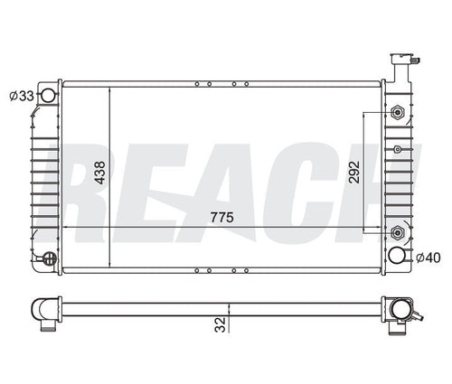 1999 GMC SAVANA 1500 4.3 L RADIATOR REA41-2044A