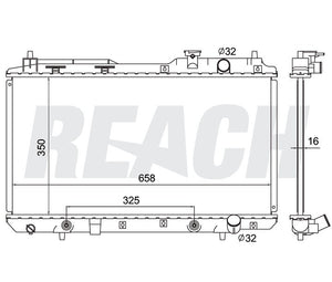 1999 HONDA CR-V 2.0 L RADIATOR REA41-2051A
