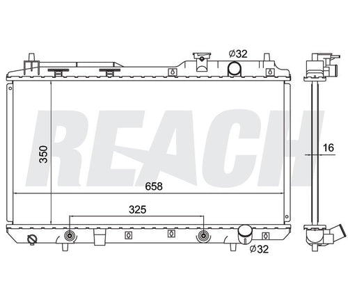 1998 HONDA CR-V 2.0 L RADIATOR REA41-2051A