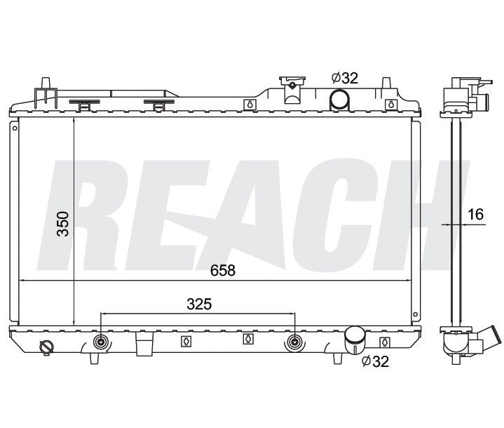 1998 HONDA CR-V 2.0 L RADIATOR REA41-2051A