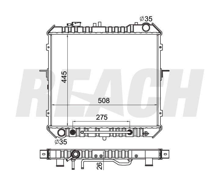 1997 KIA SPORTAGE 2.0 L RADIATOR REA41-2057A