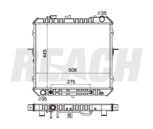 1999 KIA SPORTAGE 2.0 L RADIATOR REA41-2057A