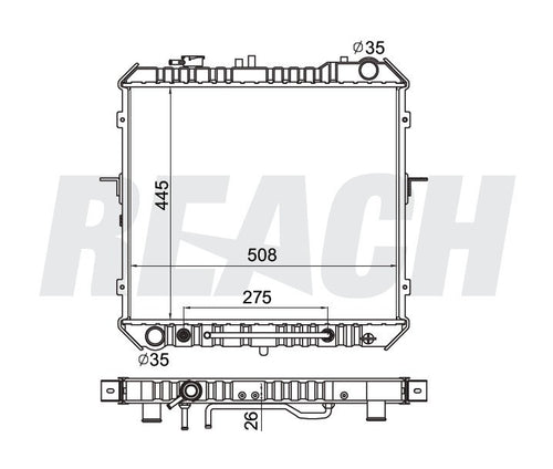 1995 KIA SPORTAGE 2.0 L RADIATOR REA41-2057A