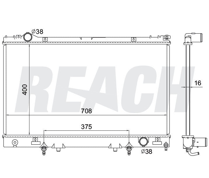 1999 LEXUS LS400 4.0 L RADIATOR REA41-2058A