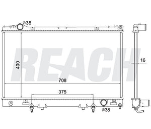 1998 LEXUS LS400 4.0 L RADIATOR REA41-2058A