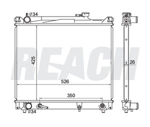 2000 SUZUKI GRAND VITARA 2.5 L RADIATOR REA41-2087A